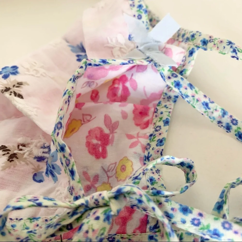 LoveShackFancy embroidered face mask ditsy floral